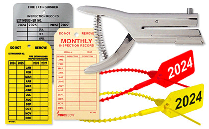Fire Extinguisher Inspection Tags & Tamper Seals